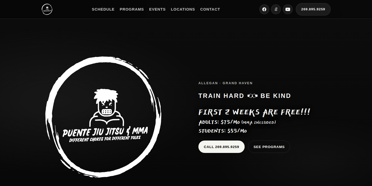 Puente Jiu Jitsu & MMA homepage